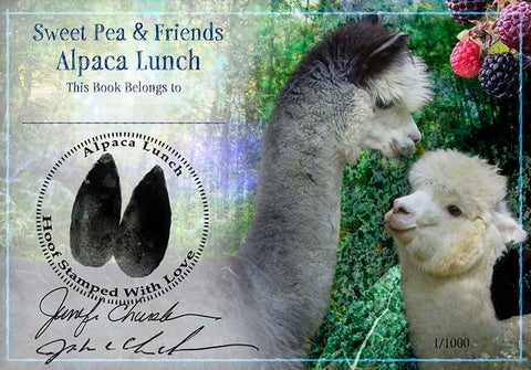 Alpaca Lunch Bookplate  Signed & Personalized